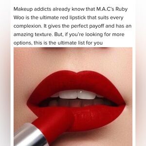 Ruby woo by mac one left